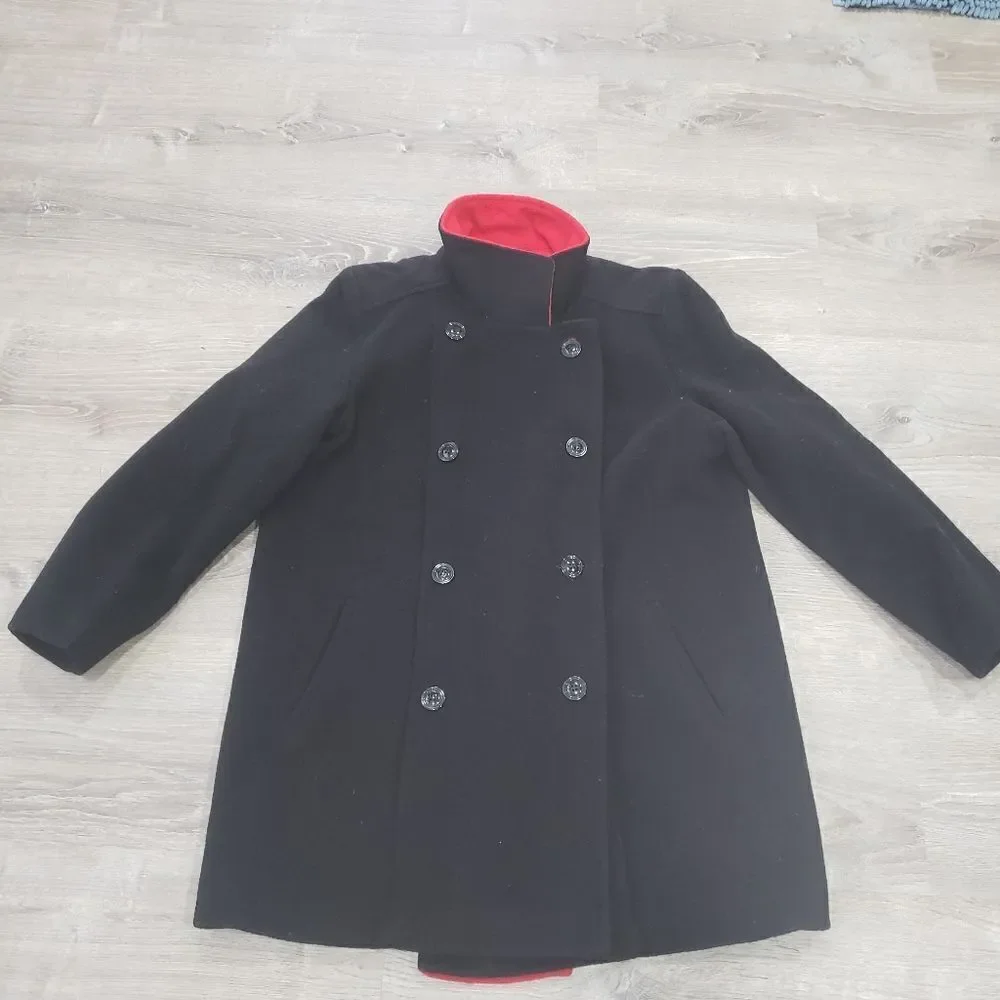 Vintage Herman Kay 80% Wool Peacoat Dress Coat Womens Size Medium Made In USA - Picture 6 of 14